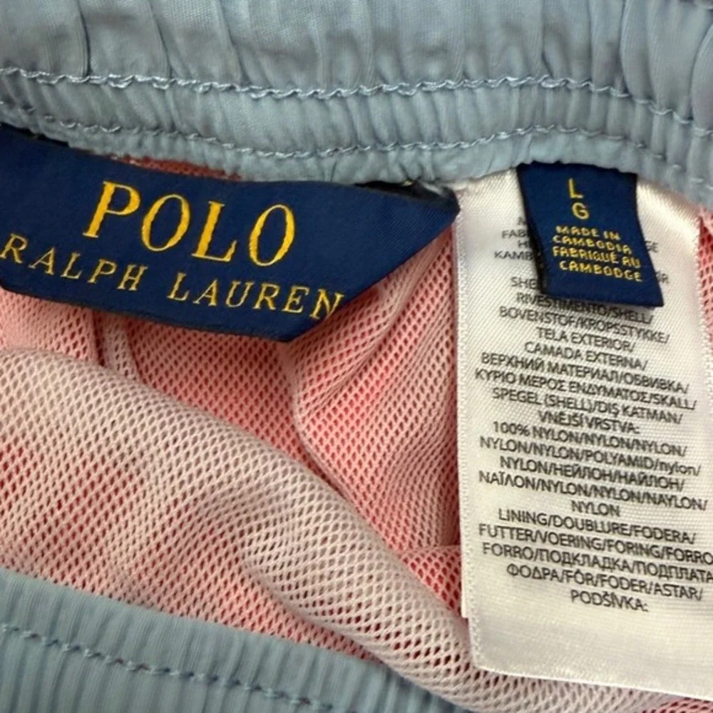 Polo Ralph Lauren Mens Large Swim Trunks‎ Mesh Lined Board Shorts Costal